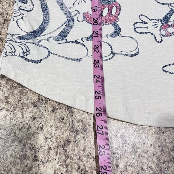 Disney Tank Top Minnie Wrap Around Print Retro Classic Mickey White Sz M - Picture 6 of 6